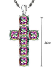 Sterling Silver Semi Mount Pendant Setting Cushion CU 7X7mm - Syzjewelry